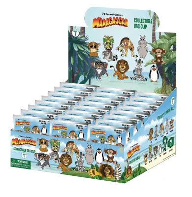 Madagascar Bag Clip Blind Box Display (24) - Figurine